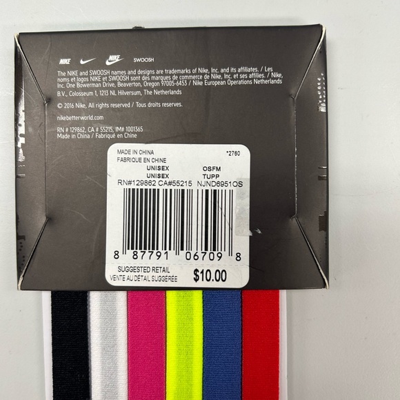 Nike Swoosh Sport Headbands 2.0 (6-Pack) - Picture 2 of 4